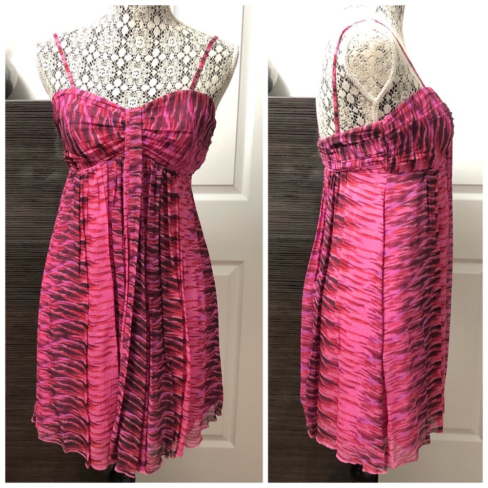 Express Hot Pink Spaghetti Straps Mini Dress